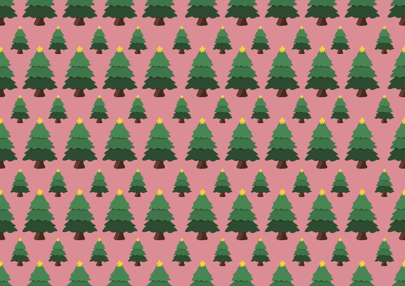Christmas tree seamless patterns on a light red background. For cards, frames, posters, book covers, textiles, wallpaper, wrapping and fabric. vector