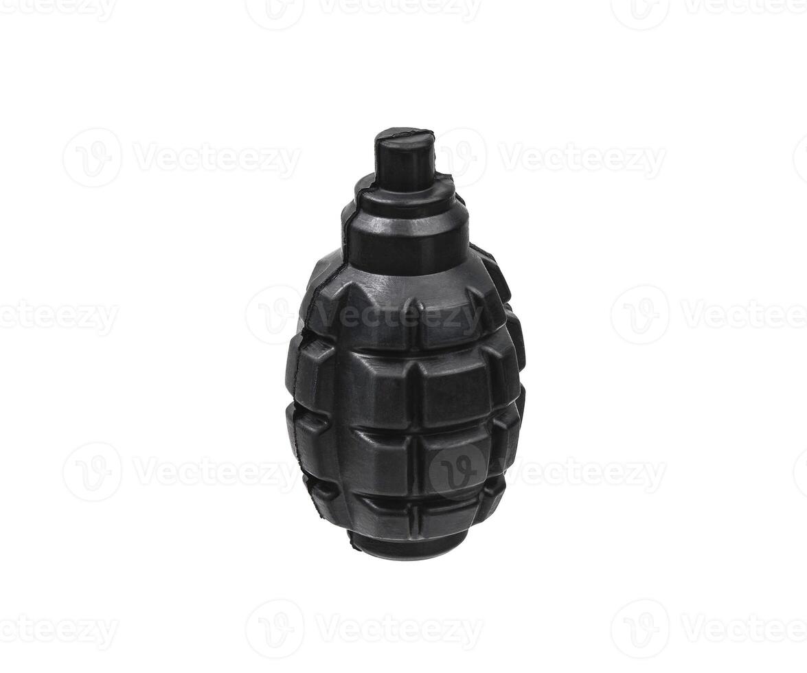 Rubber dummy grenades for training and learning. Isolate on a white back. photo