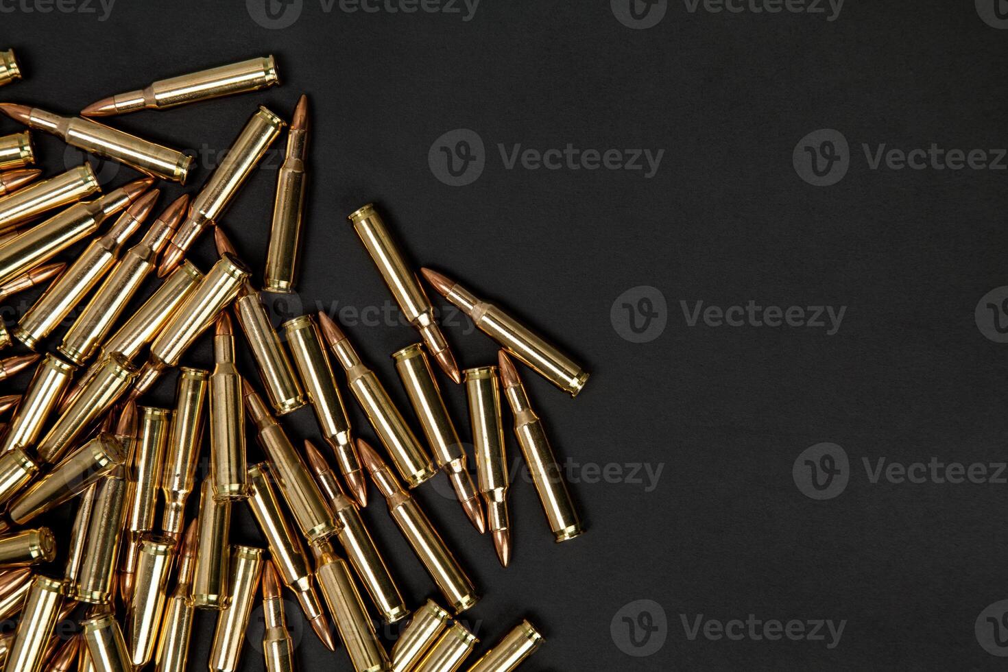 Cartridges on a black background photo