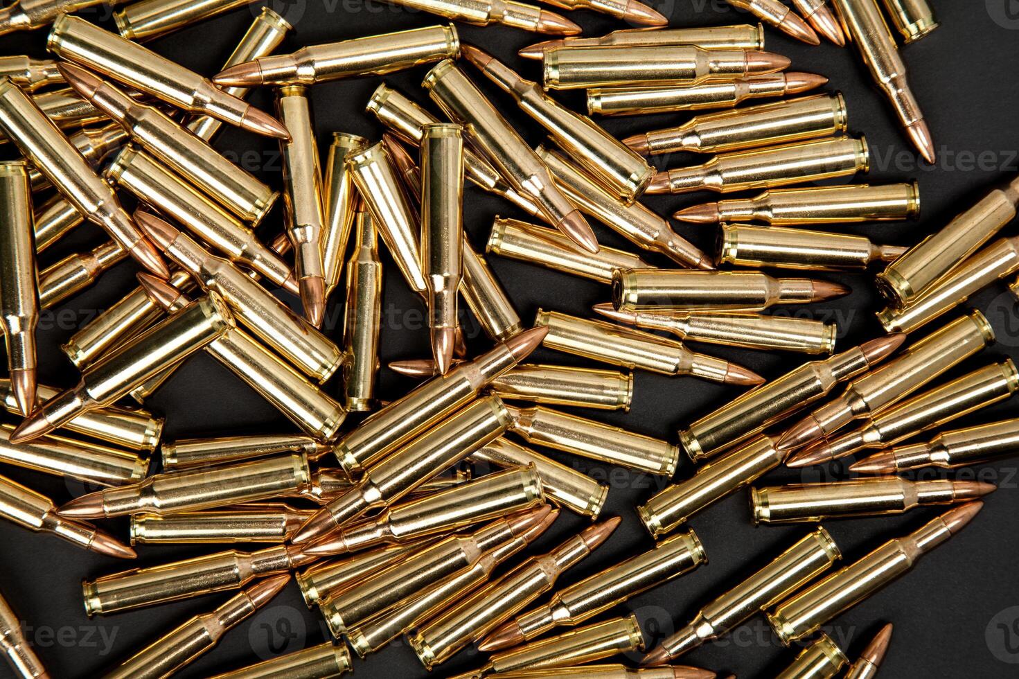Cartridges on a black background photo