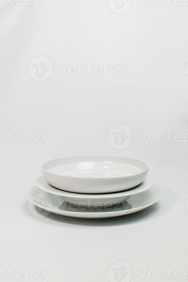 Stack of Plates and Bowls photo
