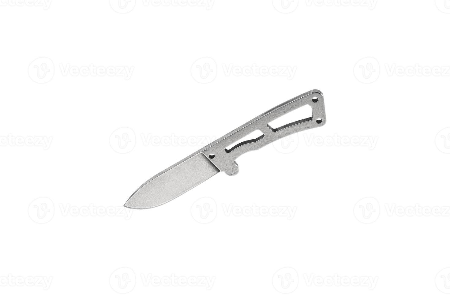 Throwing knife silver. Weapon of a ninja or assassin. Isolate on a white back. photo