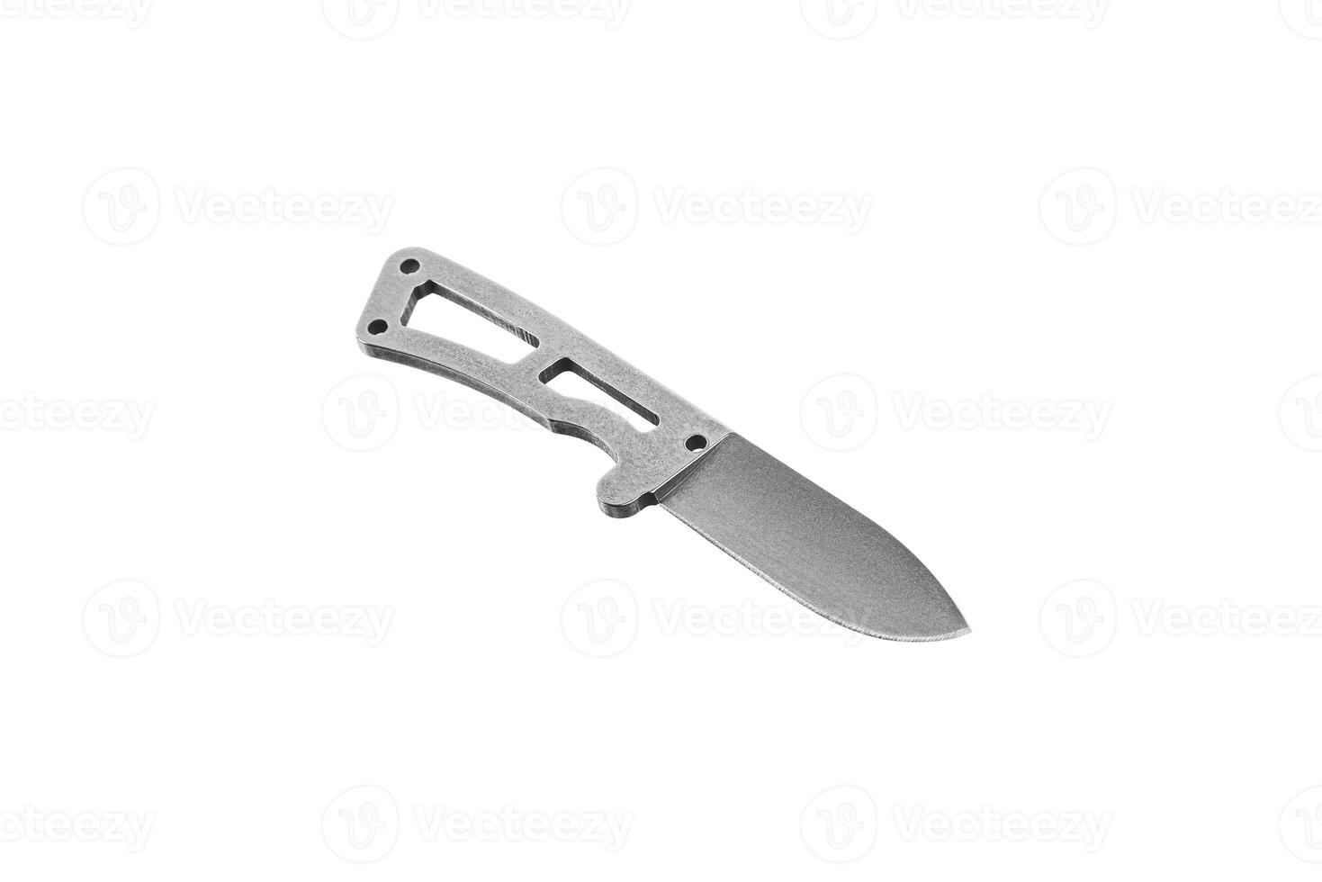 Throwing knife silver. Weapon of a ninja or assassin. Isolate on a white back. photo