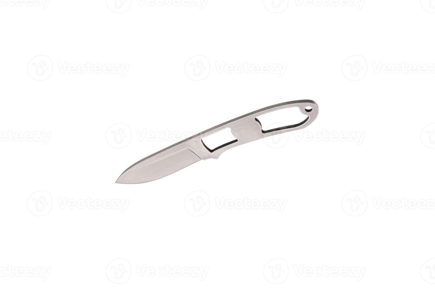 Throwing knife silver. Weapon of a ninja or assassin. Isolate on a white back. photo