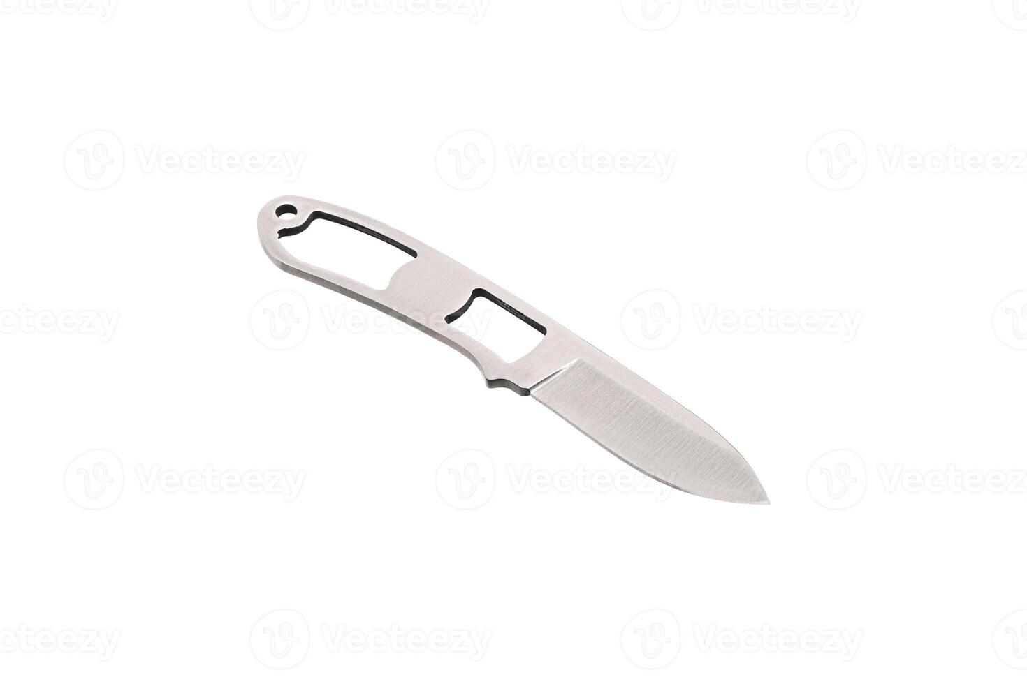 Throwing knife silver. Weapon of a ninja or assassin. Isolate on a white back. photo