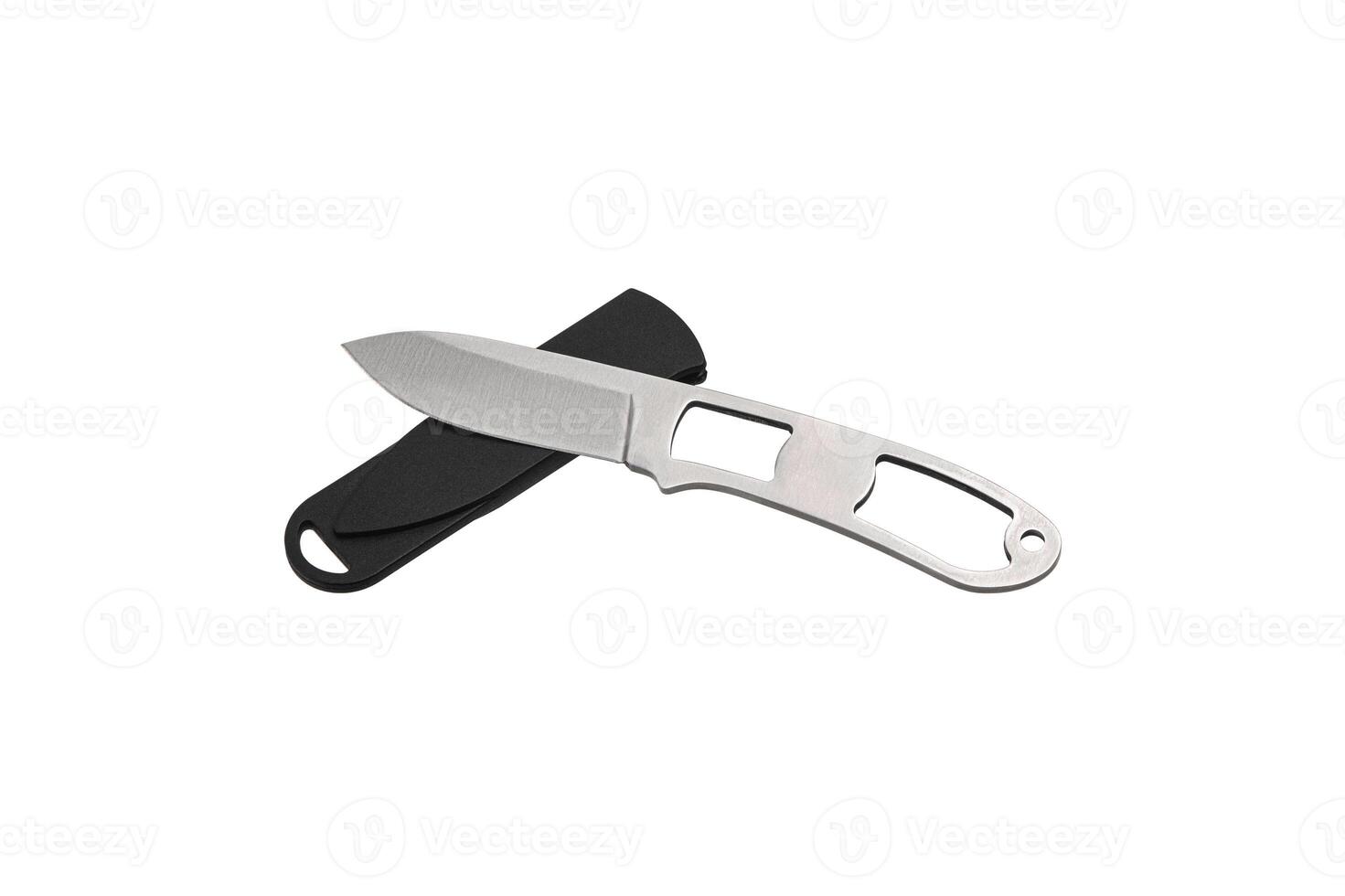 Throwing knife silver. Weapon of a ninja or assassin. Isolate on a white back. photo