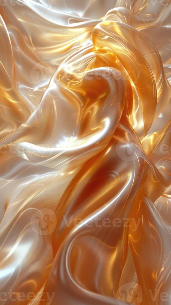 Close Up of Orange and White Fabric photo