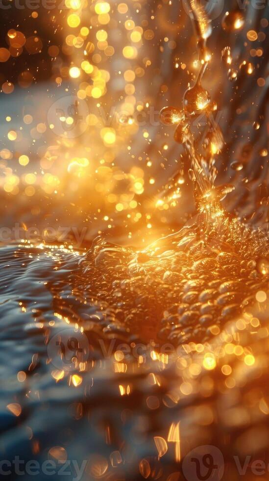 Close Up of Water With Blurry Background photo
