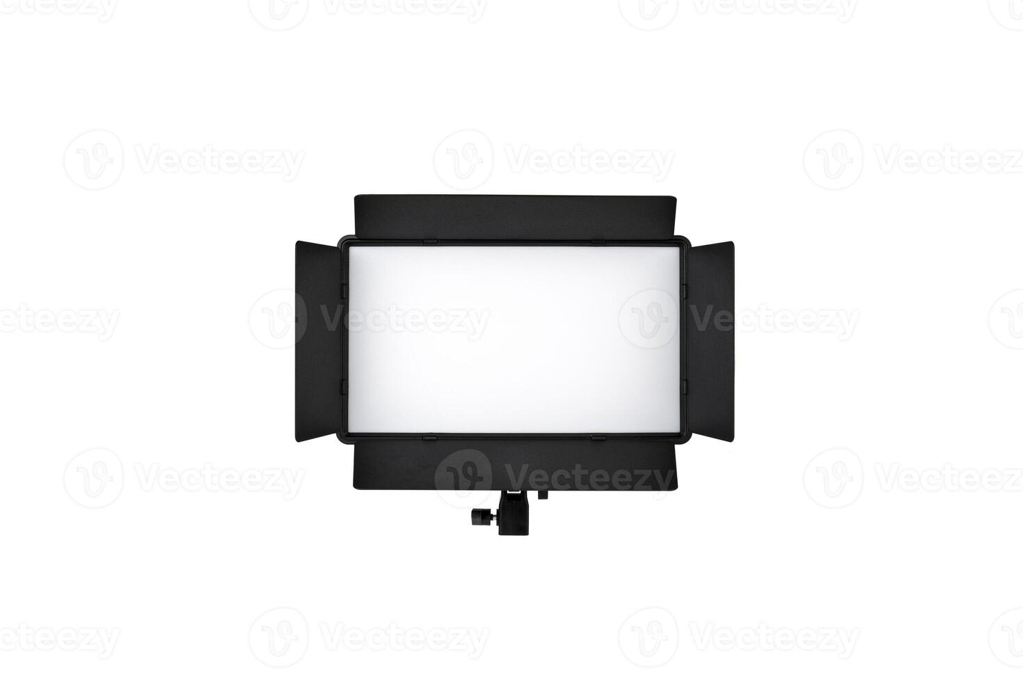 Photo and lamp isolate on white back. LED lamp with special shutters for the formation of light flux. Photo and lighting fixture.