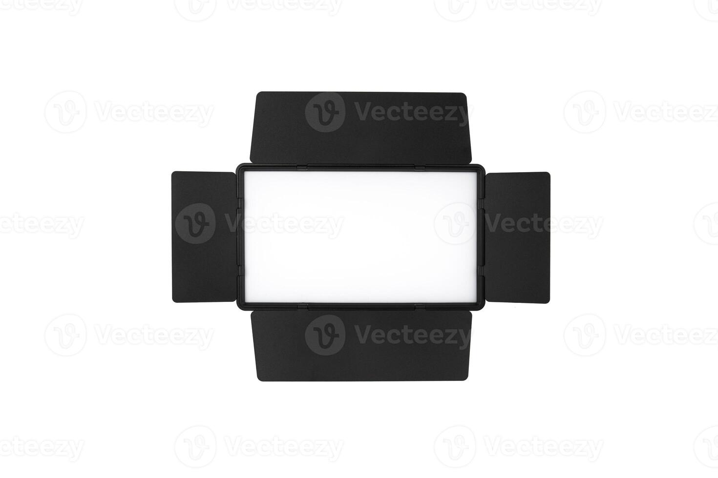Photo and lamp isolate on white back. LED lamp with special shutters for the formation of light flux. Photo and lighting fixture.