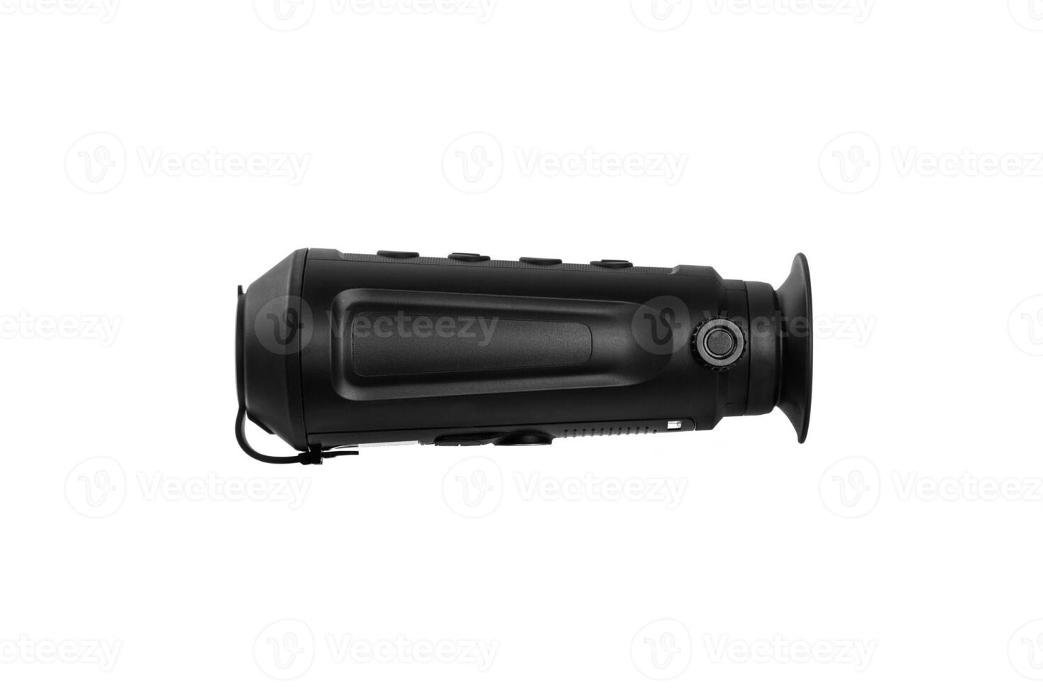 Modern monocular thermal imager isolate on a white background. A device for fixing thermal radiation. photo