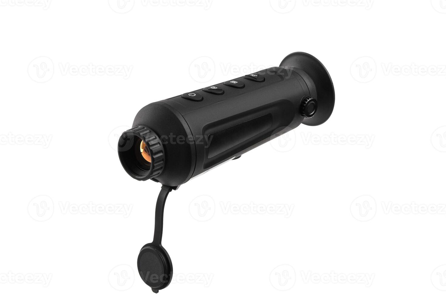 Modern monocular thermal imager isolate on a white background. A device for fixing thermal radiation. photo