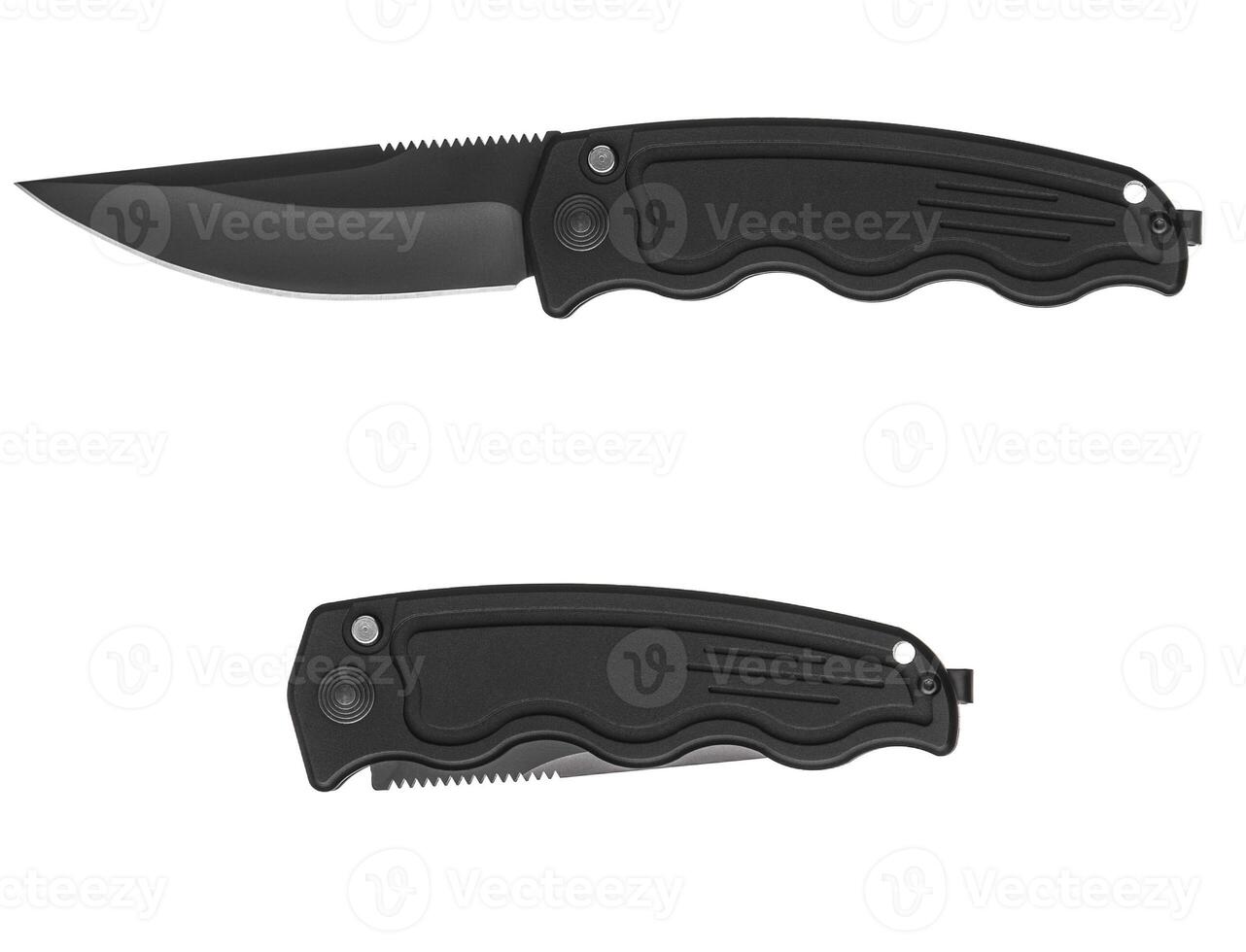 penknife folding knife isolated on white. photo