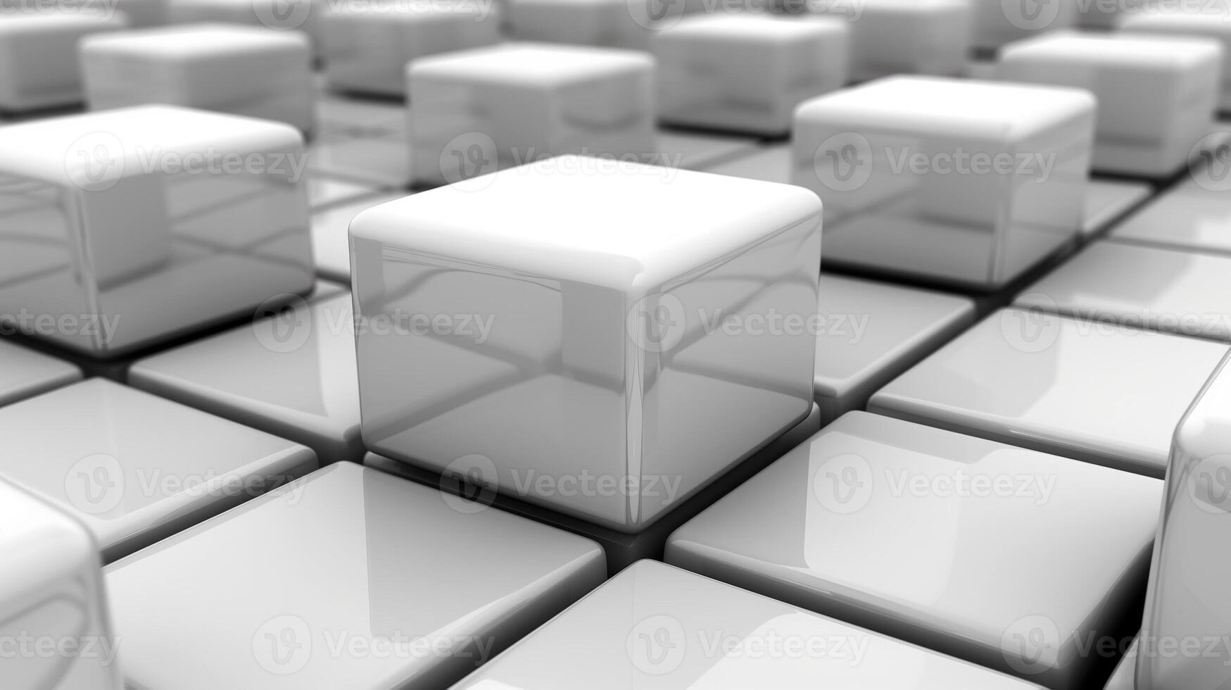 Group of White Cubes Stacked photo