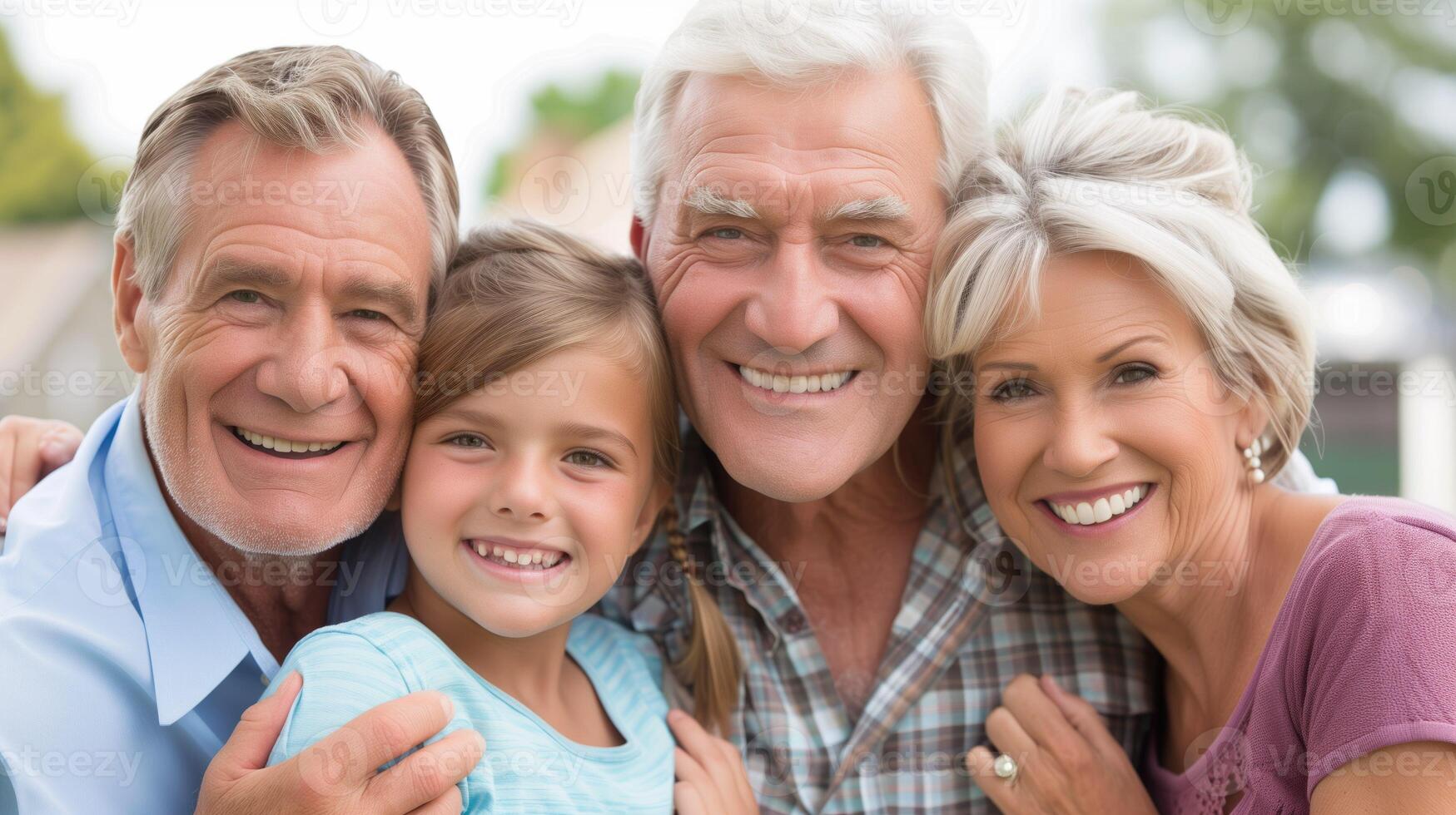 Group of People Smiling for Camera photo