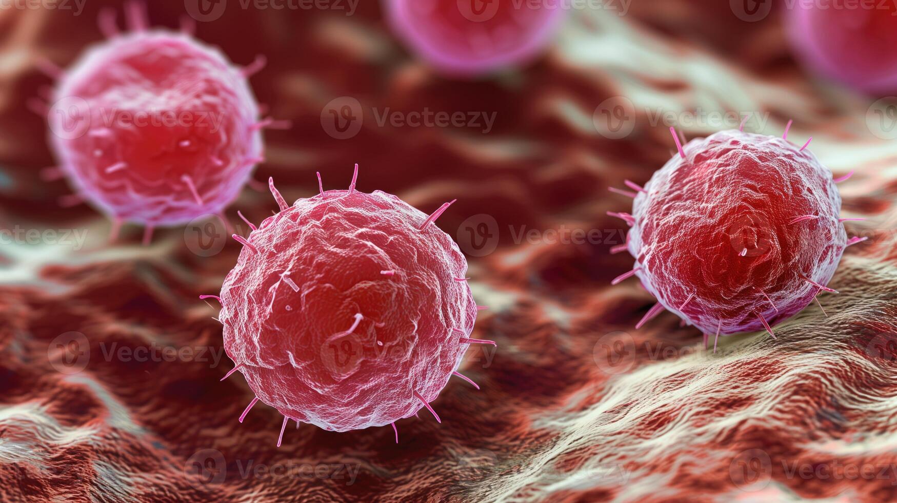Group of Red and White Blood Cells photo