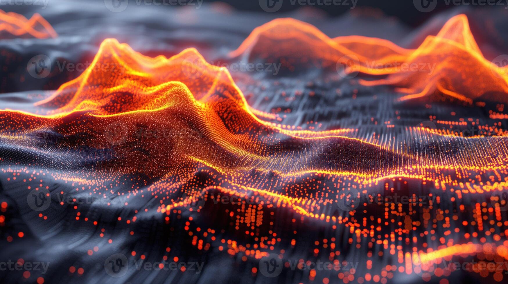 Computer Generated Image of a Majestic Mountn Range photo