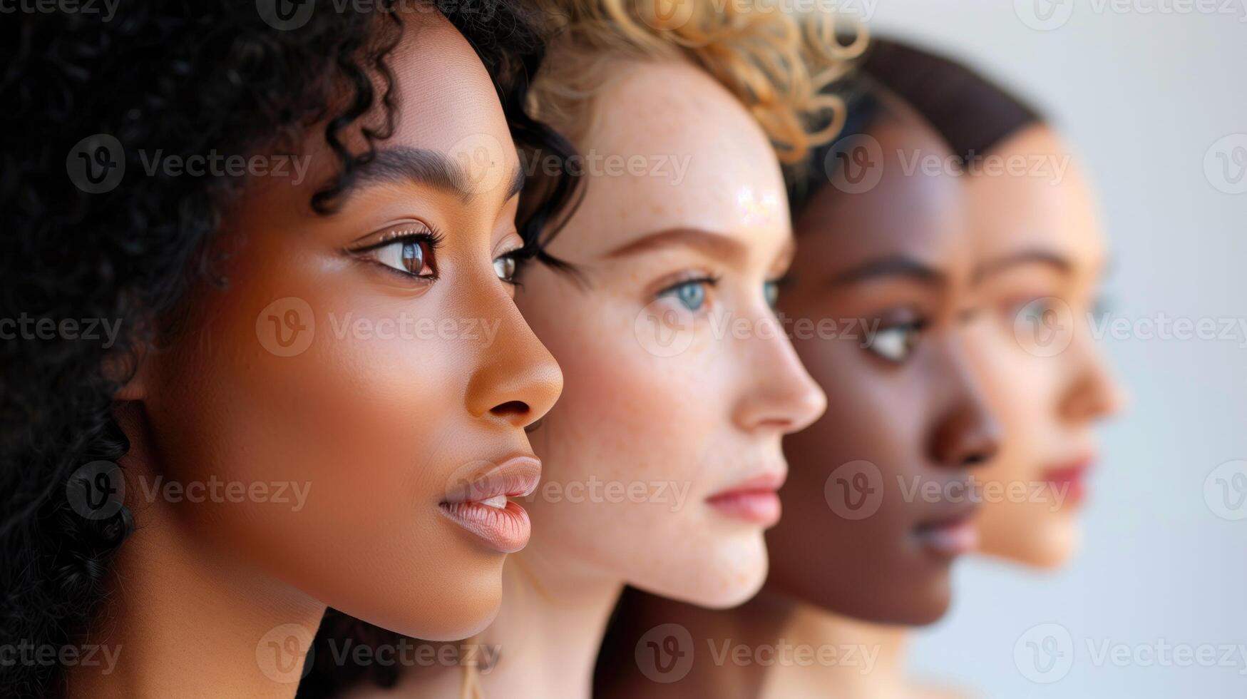 Diverse Group of Mannequins Displaying Different Skin Tones photo