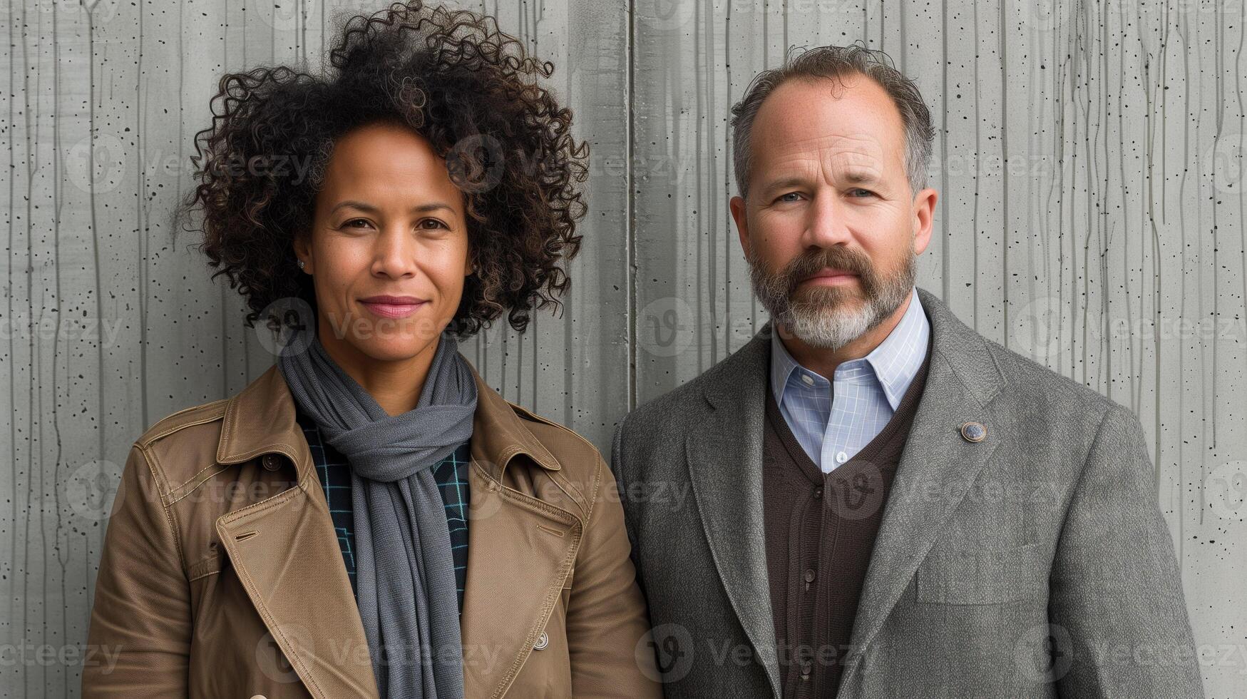 Man and Woman Standing Together photo