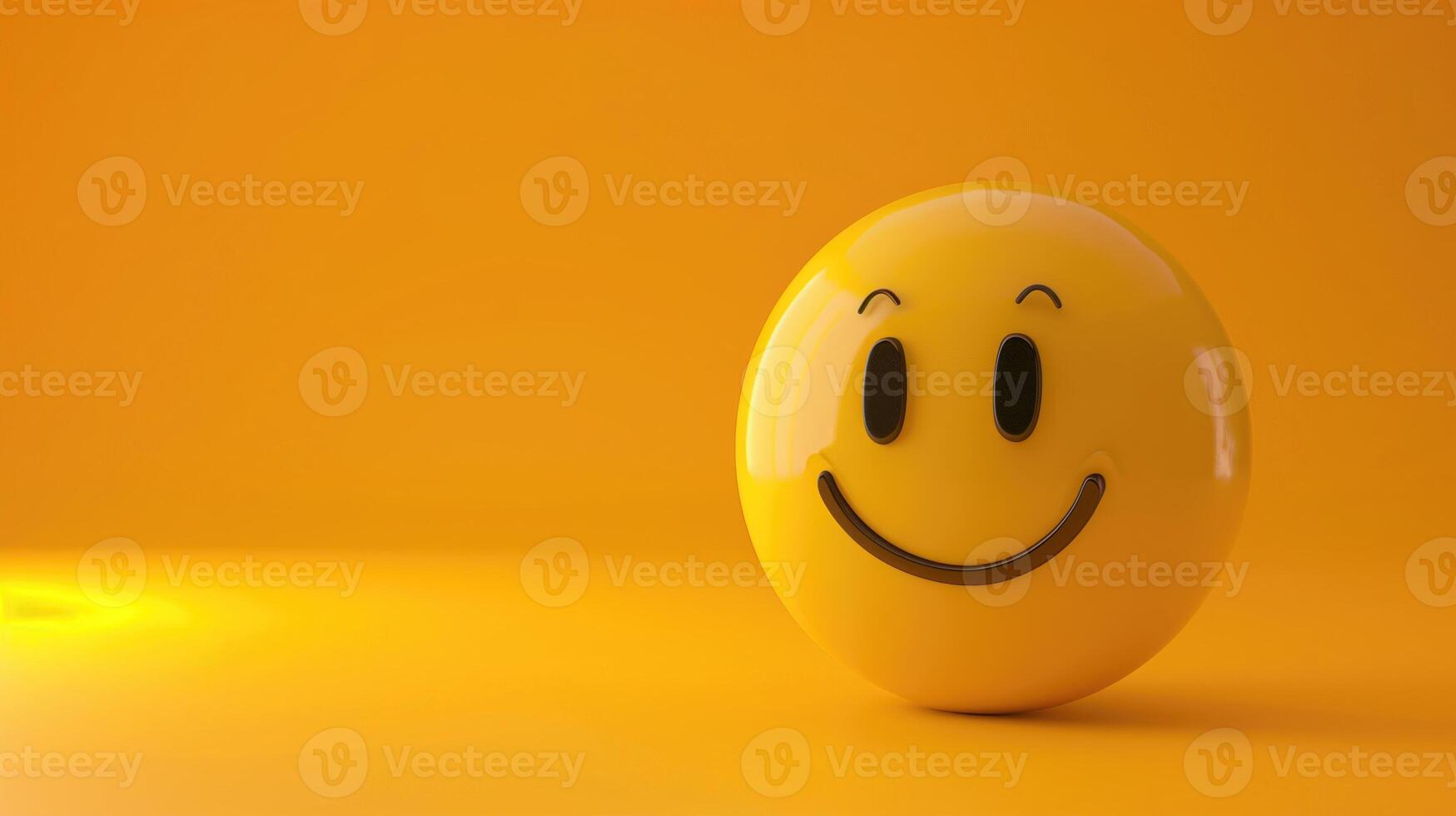 Smiley Emoji Face Ball on Yellow Surface photo