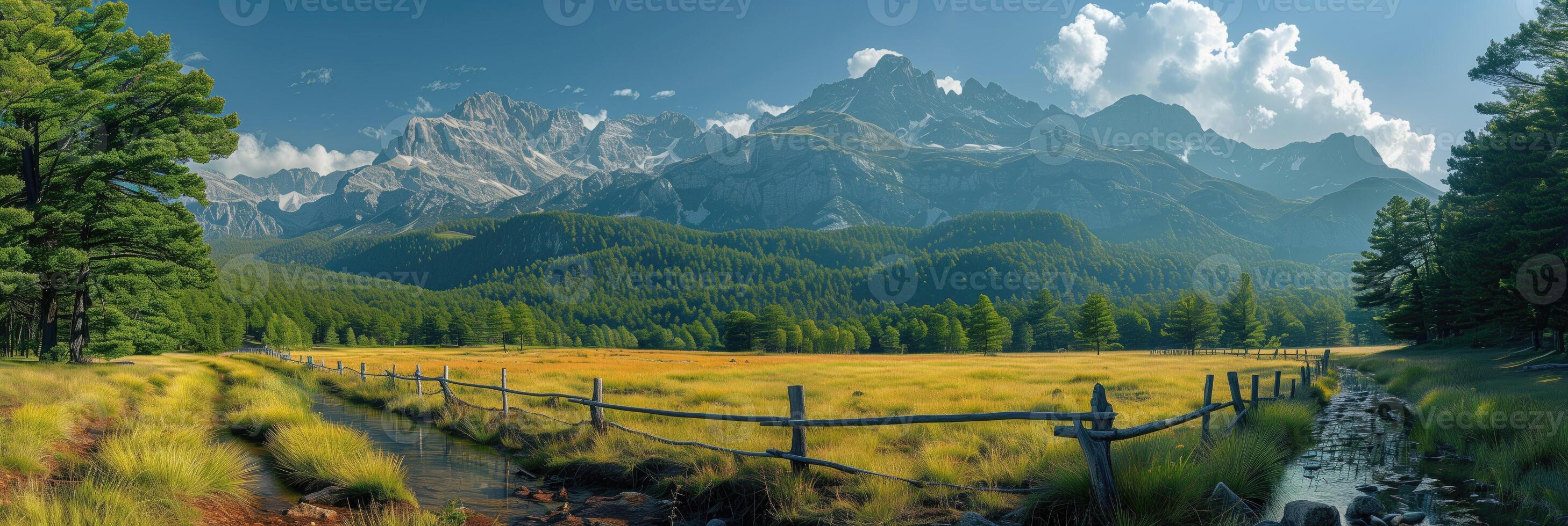 Mountn Landscape With Stream photo