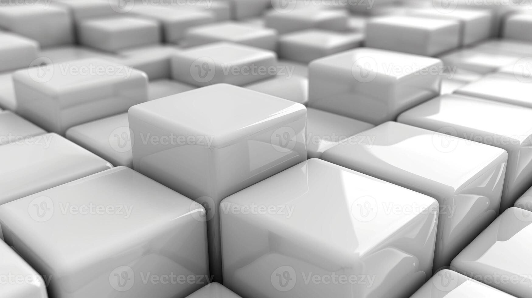 Stack of White Cubes in Formation photo