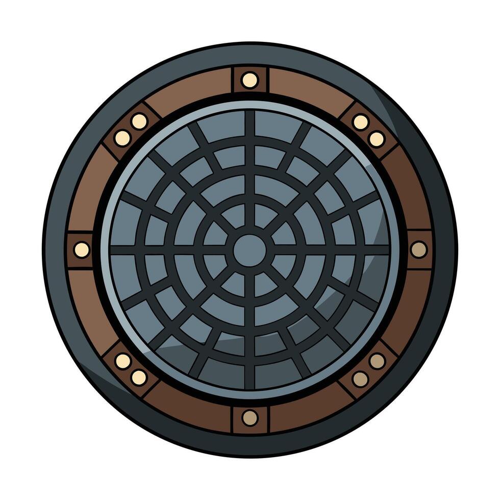 manhole cover illustration vector