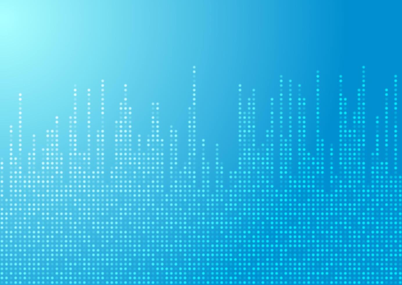 Blue shiny small dots abstract geometric background vector
