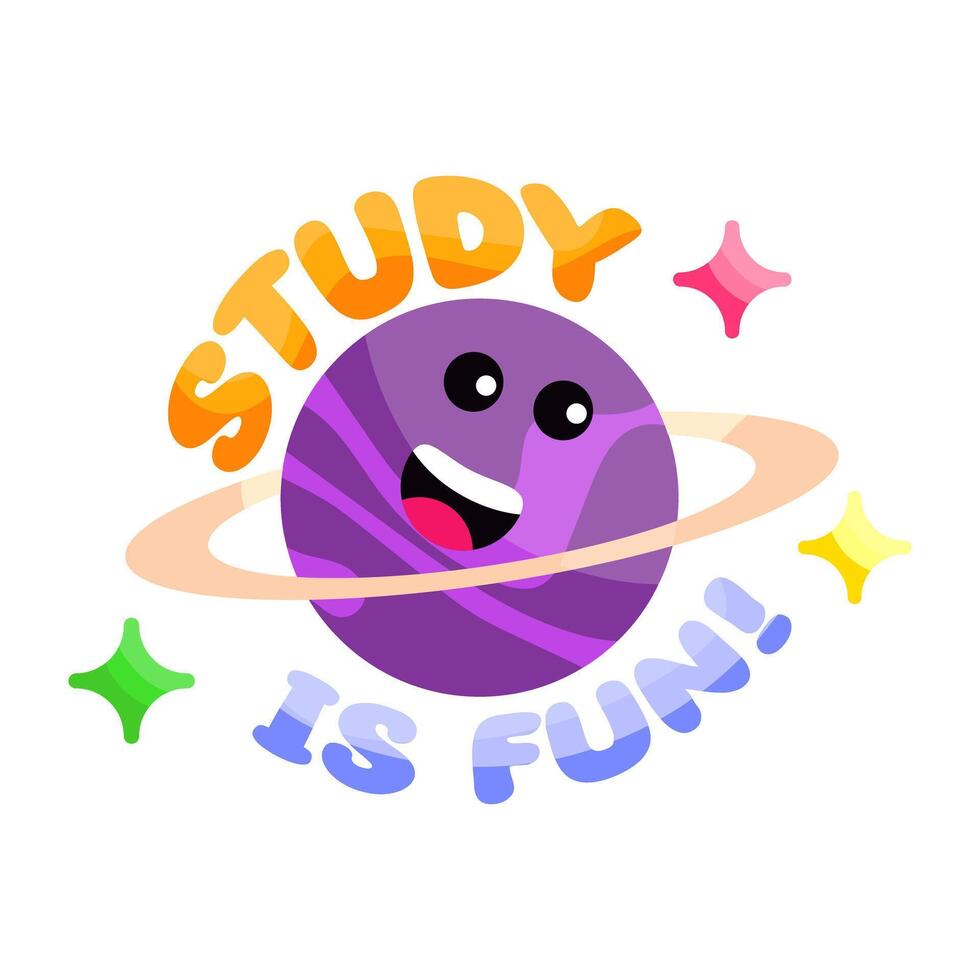 Modern design icon of study is fun vector