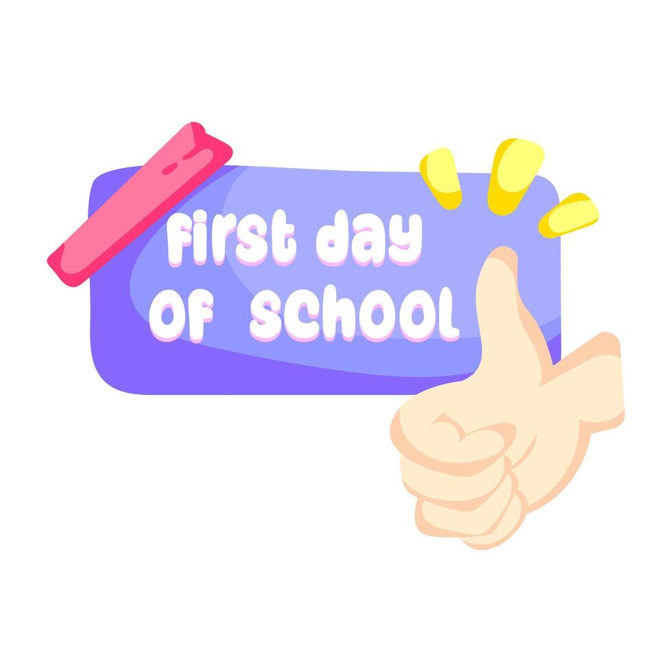 Premium download icon of first day of school vector
