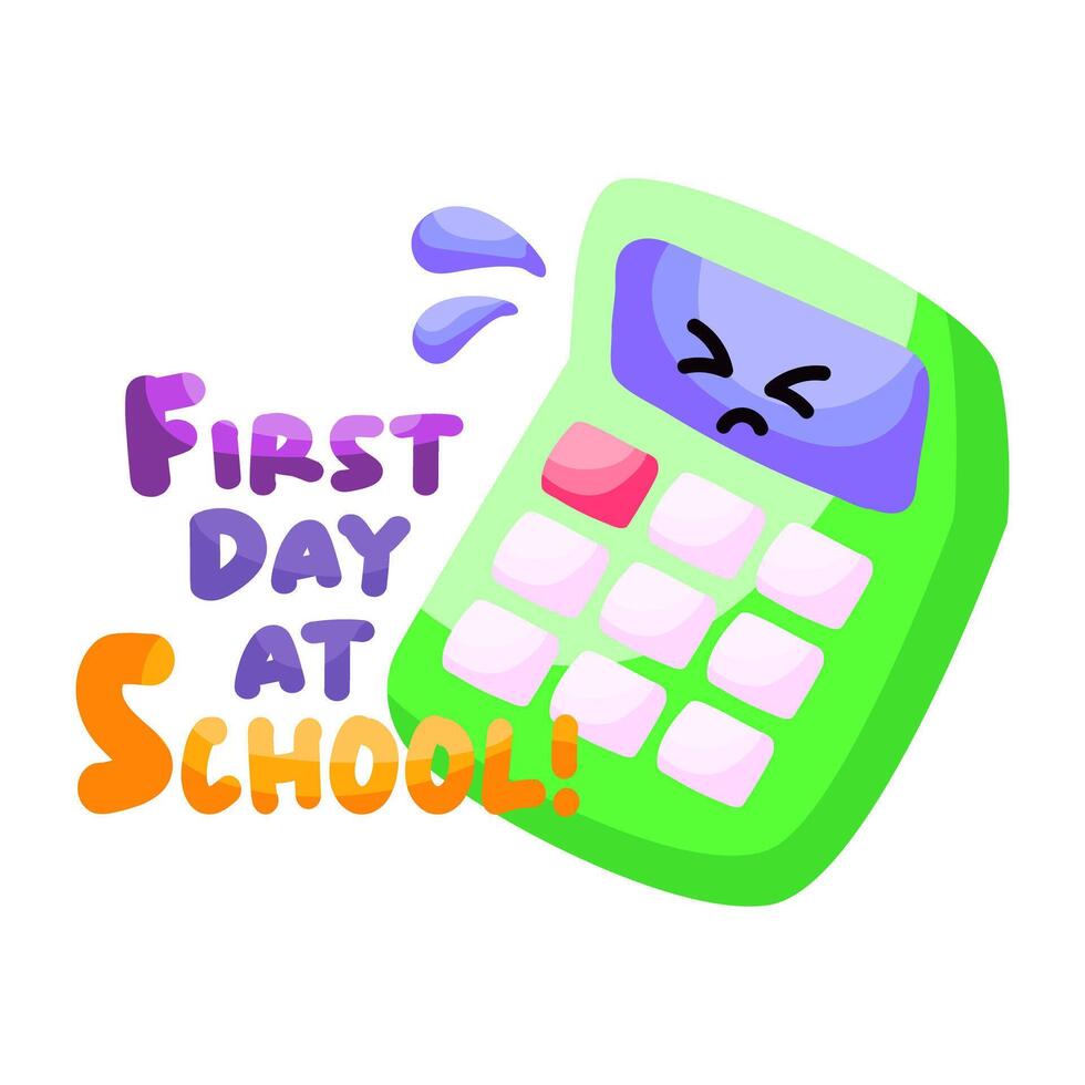 Modern style of first day at school icon vector