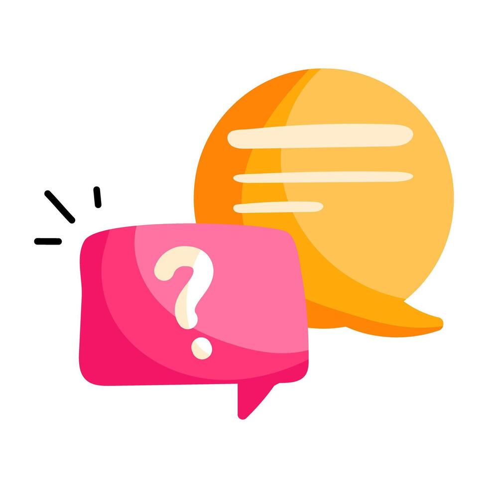 Trendy design sticker of help chat vector