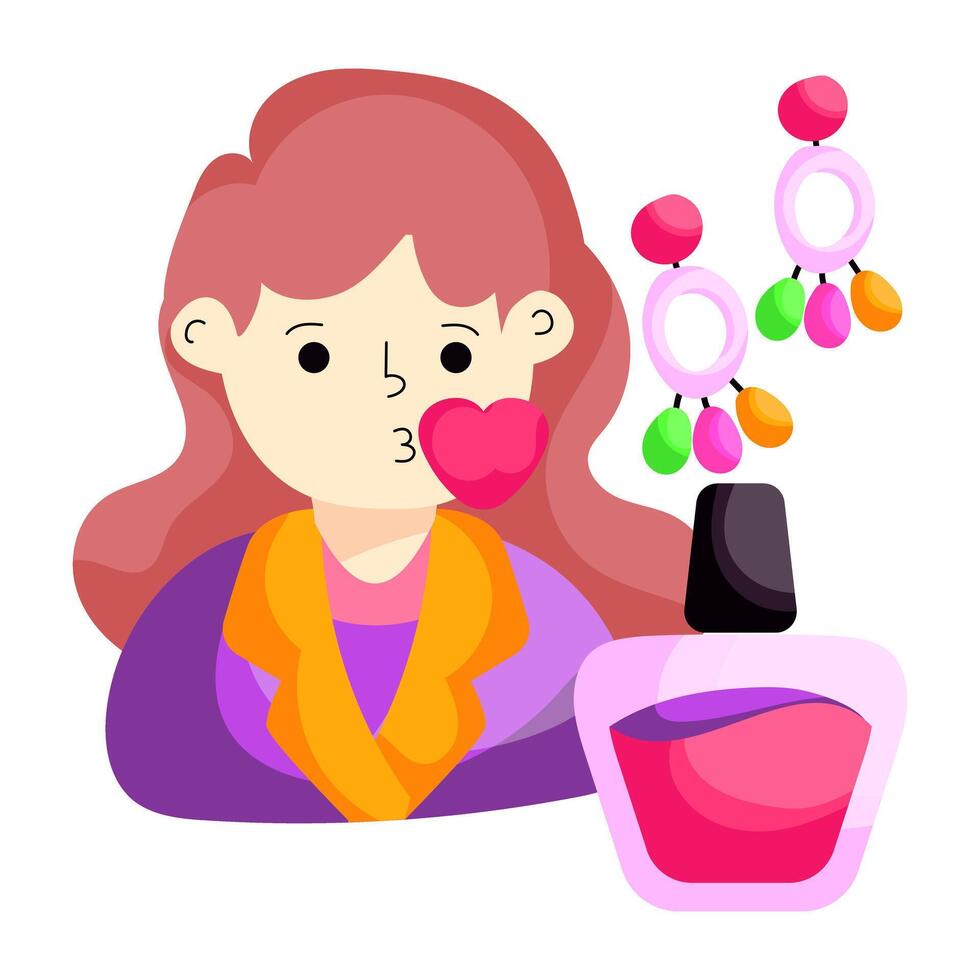 Premium download sticker of makeup vector
