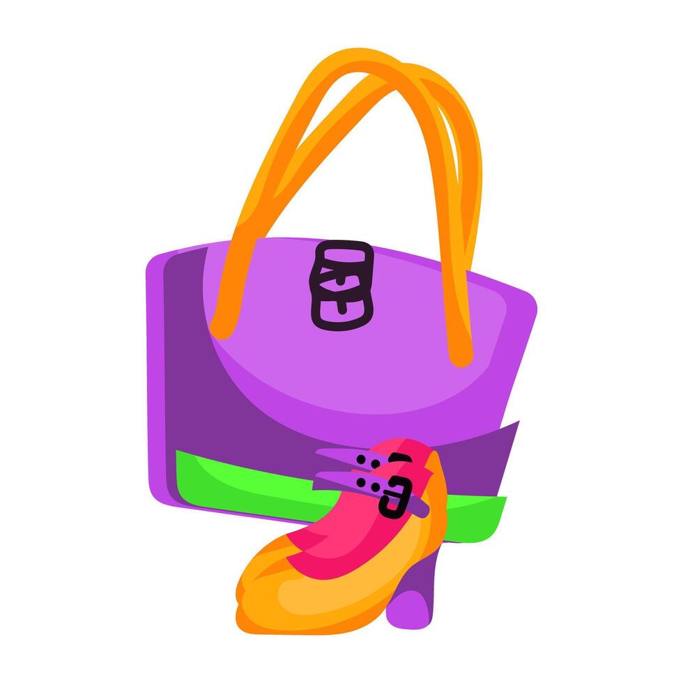 A unique design sticker of purse vector