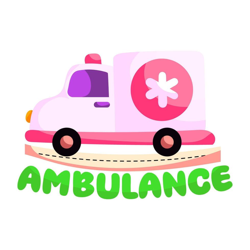 design of ambulance, medical emergency vehicle vector