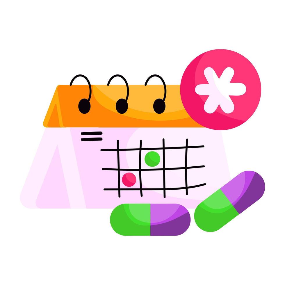 A unique design sticker of doctor appointment vector