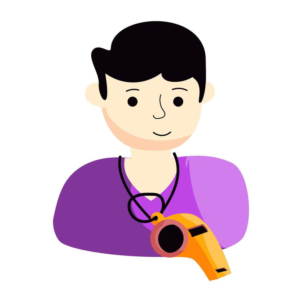 Modern design sticker of referee vector