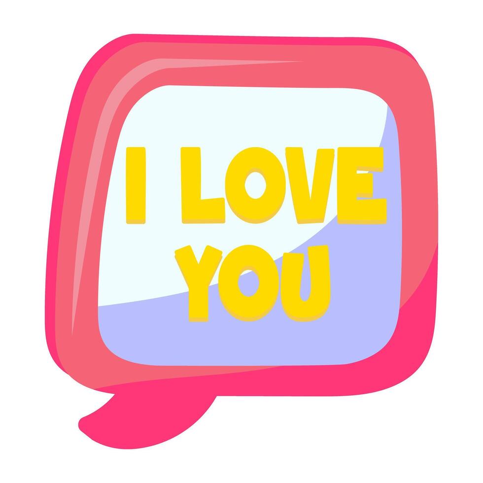 Modern design sticker of romantic chat vector