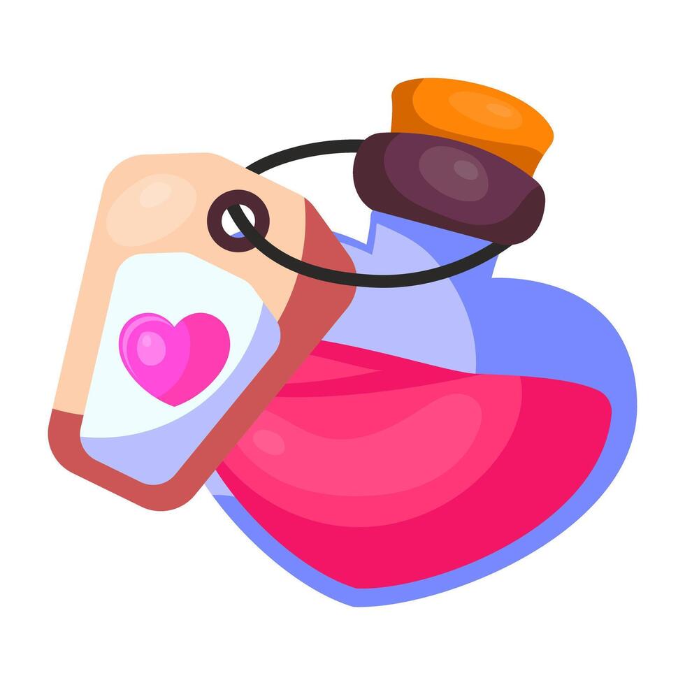 A unique design sticker of perfume vector