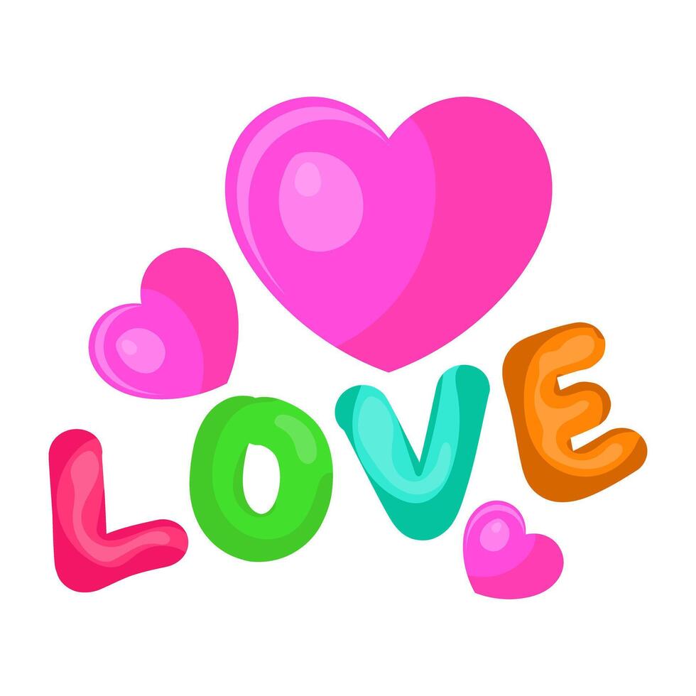 A unique design sticker of love vector