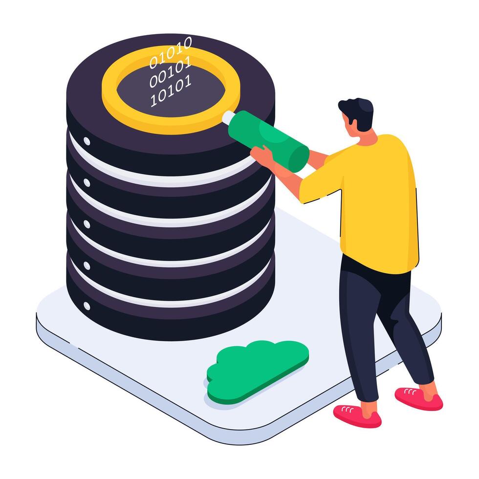 Modern design illustration of server vector