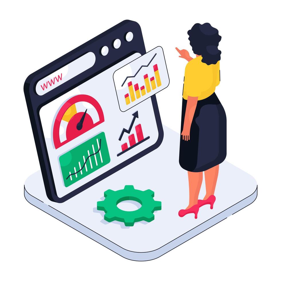 A beautiful design illustration of web Speed test vector