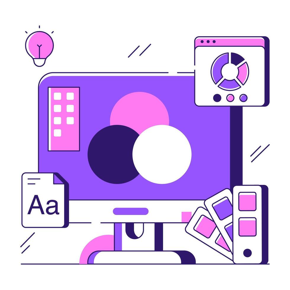 Unique design illustration of rgb vector