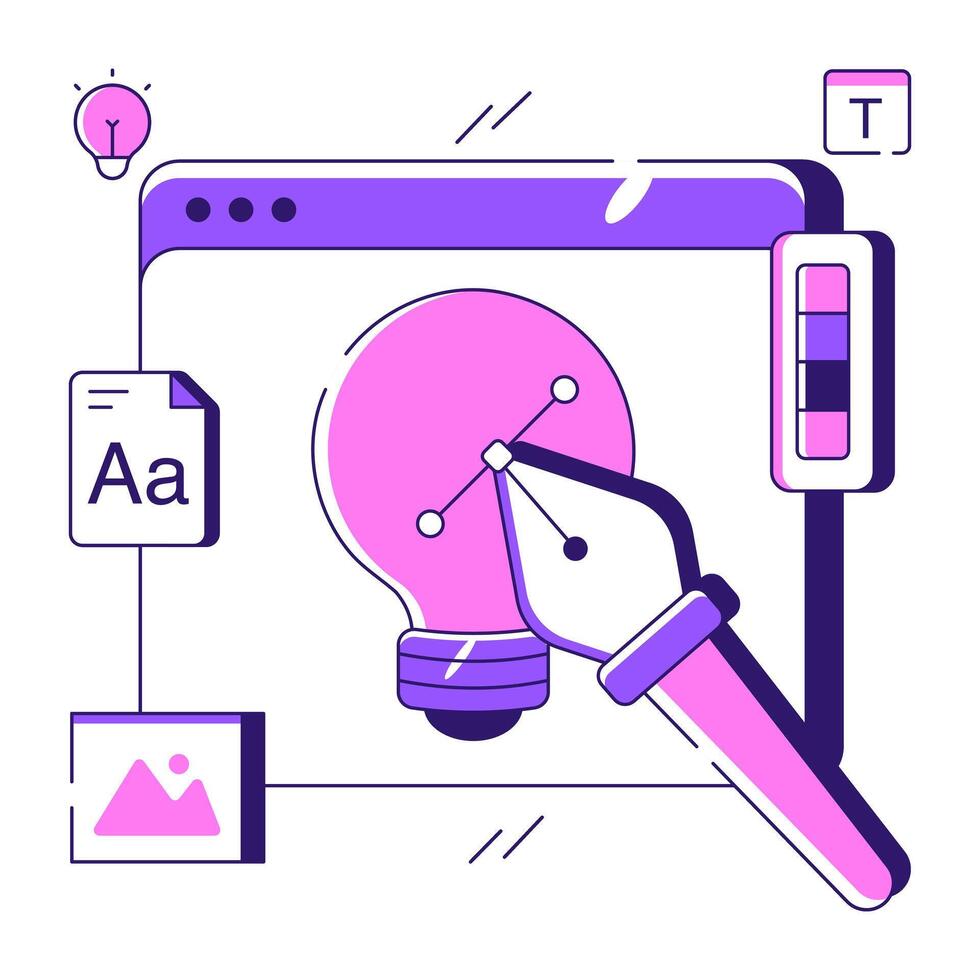 Trendy design illustration of design idea vector