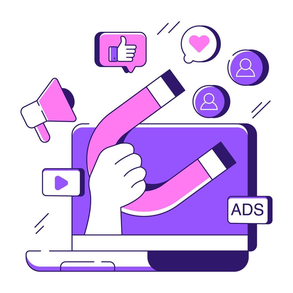 Premium design illustration of attract vector