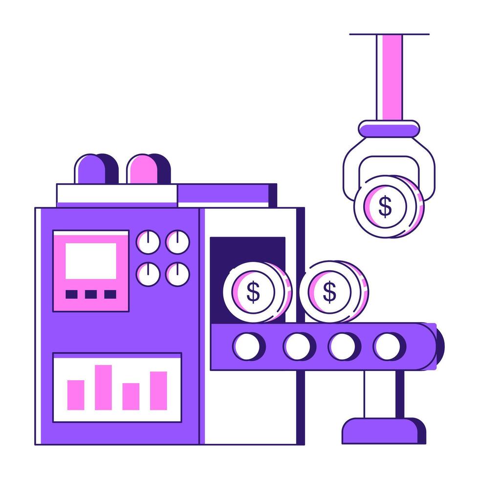 Trendy design icon of parcel packaging robot vector