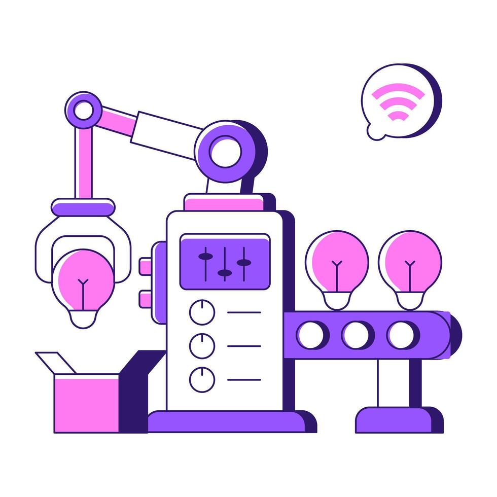 A trendy design of production idea vector