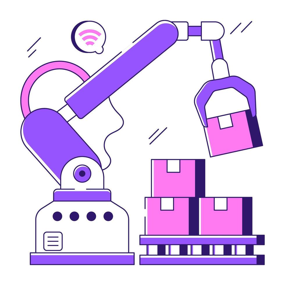 Trendy design icon of robot picking vector