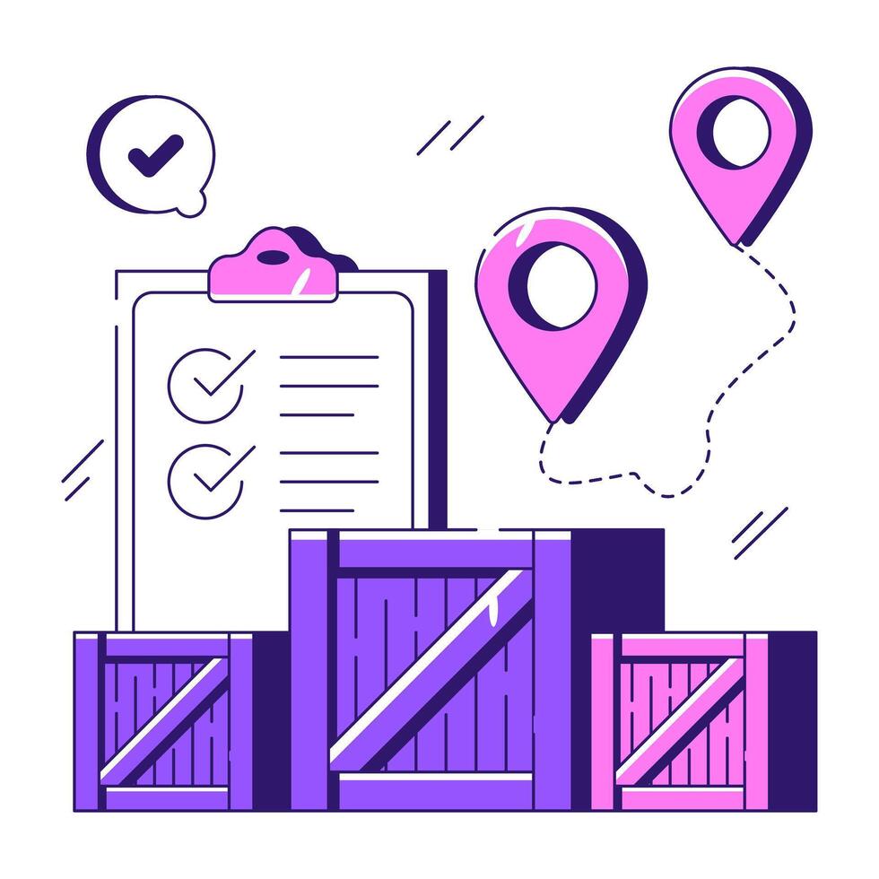 Perfect design illustration of logistic list vector