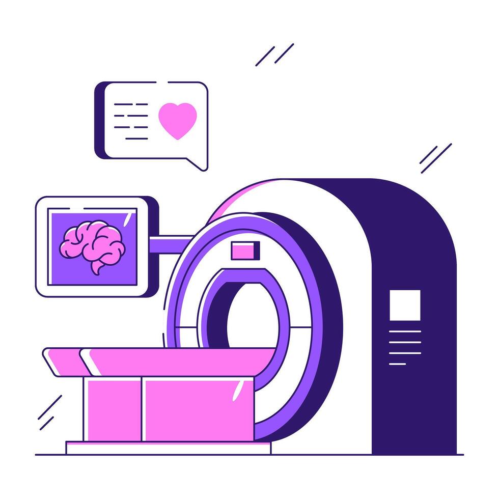 Perfect design illustration of CT scan vector